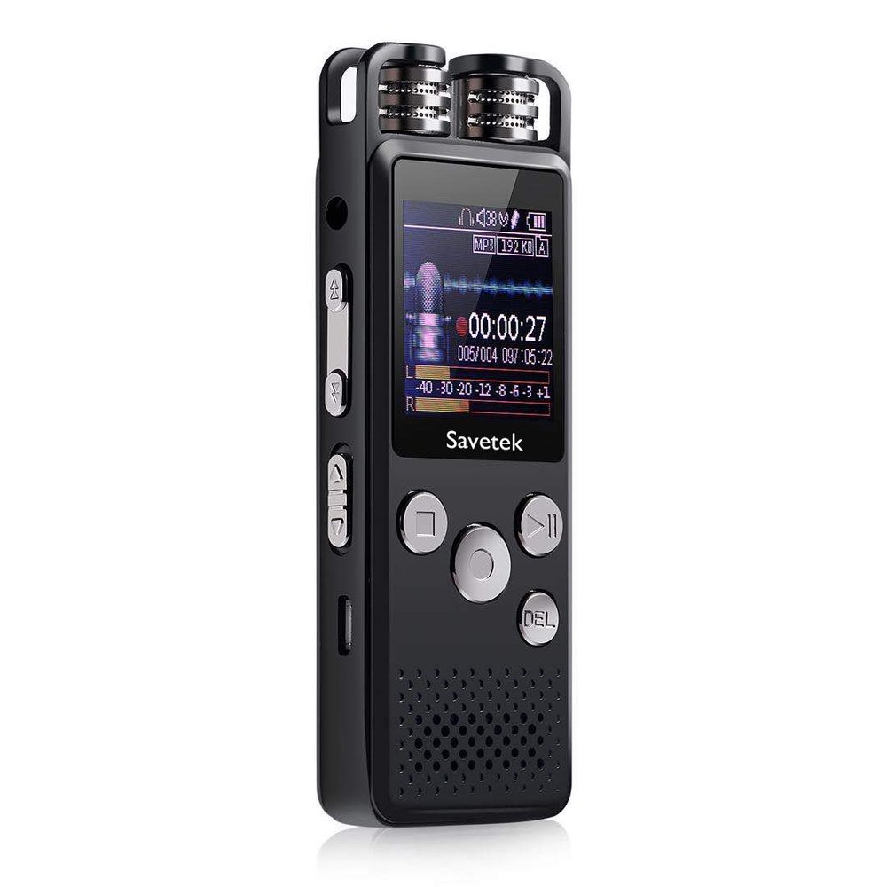 16GB Professional EVP Digital Audio Voice Recorders Voice Activated USB Pen PCM 1536Kbps with Lossless HiFi Mp3 Player eBook for Meetings Lectures Password Noise Cancellation External Microphone