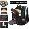 17.3 Laptop Backpack, Extra Large Travel laptop Backpack with Rain Cover, TSA Friendly Flight Approved with RFID Anti Theft Pocket and USB Charger Port, Water Resistant College Bag for Men and Women view 2