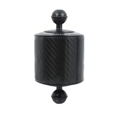 FEICHAO 5/8/10 Inch Carbon Fiber Float Buoyancy Aquatic Arm 1" Dual Ball 80mm Underwater Diving Camera Tray (5 Inch-247g Float)
