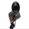 A7C Camera Case, BolinUS Handmade Genuine Real Leather Half Camera Case Bag Cover for Sony Alpha 7C A7C Camera Bottom Opening Version + Hand Strap (Coffee) view 4