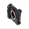 A7C Camera Case, BolinUS Handmade Genuine Real Leather Half Camera Case Bag Cover for Sony Alpha 7C A7C Camera Bottom Opening Version + Hand Strap (Black) view 3
