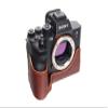A7S III Camera Case, BolinUS Handmade Genuine Real Leather Half Camera Case Bag Cover for Sony Alpha 7S A7S III A7S3 A7SM3 Camera Bottom Opening Version + Hand Strap (LavaBrown) view 2