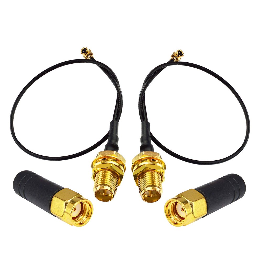 2.4G WiFi Antenna for FPV TX Antenna with RP-SMA Female Cable Dipole Whip FPV PC Antenna Pack of 2