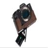 A7S III Camera Case, BolinUS Handmade Genuine Real Leather Half Camera Case Bag Cover for Sony Alpha 7S A7S III A7S3 A7SM3 Camera Bottom Opening Version + Hand Strap (Coffee) view 3