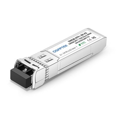 10G DWDM SFP+ Module, 10gb SFP Mini gbic Optical Transceiver 10gbe gigabit Compatible for Cisco C56 DWDM-SFP10G-32.68 (1532.68nm 80km DOM)