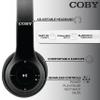 Coby Bluetooth Headphones, Rechargeable and Foldable Over-Ear Headset with Mic, TF Card Slot and AUX Input, Hands-Free Controls, 5-Hour Playback, Micro-USB Cable Included, Black view 3