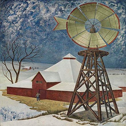 The Windmill : Jenne Magafan : 1937 : Archival Art Print
