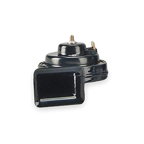12V Black Plastic Metal Square Style Electric Horn Siren Trumpet