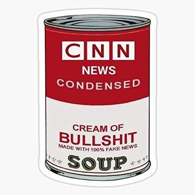 CNN - Soup - Sticker Graphic - Auto, Wall, Laptop, Cell, Truck Sticker for Windows, Cars, Trucks