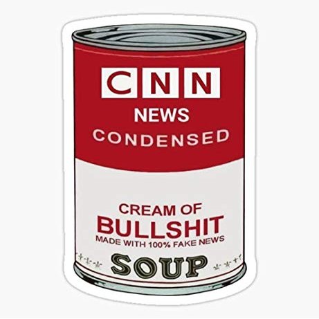 CNN - Soup - Sticker Graphic - Auto, Wall, Laptop, Cell, Truck Sticker for Windows, Cars, Trucks