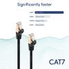 Cat 7 Ethernet Cable Network Patch Cord Blue 6ft 10Gbps LAN 600Mhz Copper 26AWG S/FTP CAT7 Shielded High Speed Internet Performance Gold Plated RJ45 For Gaming / Modem / NAS / Router / Laptop view 4