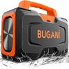 BUGANI Bluetooth Speakers, 80W Powerful Portable Wireless Speaker IPX7 Waterproof, Outdoor Loud Speaker with Handle 24H Playtime, Support Microphone AUX USB Suitable for Party, Pool, Singing view 1
