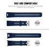 Meifox Compatible for Garmin Vivosmart HR Replacement Bands,Soft Silicone Replacement Band for Garmin Vivosmart HR Watch (Navy blue, Large) view 3