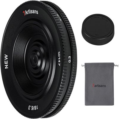 7artisans 18mm F6.3 Mark Ultra-Thin APS-C Prime Lens Fit for Fujifilm FX Compact Mirrorless Cameras for Fuji Xh2s XT4 XT3 XE4 Xs10 X-A10 X-A7 X-M2 X-T10 X-T2 X-T20 X-Pro1 X-Pro2 X- E1 X-E2