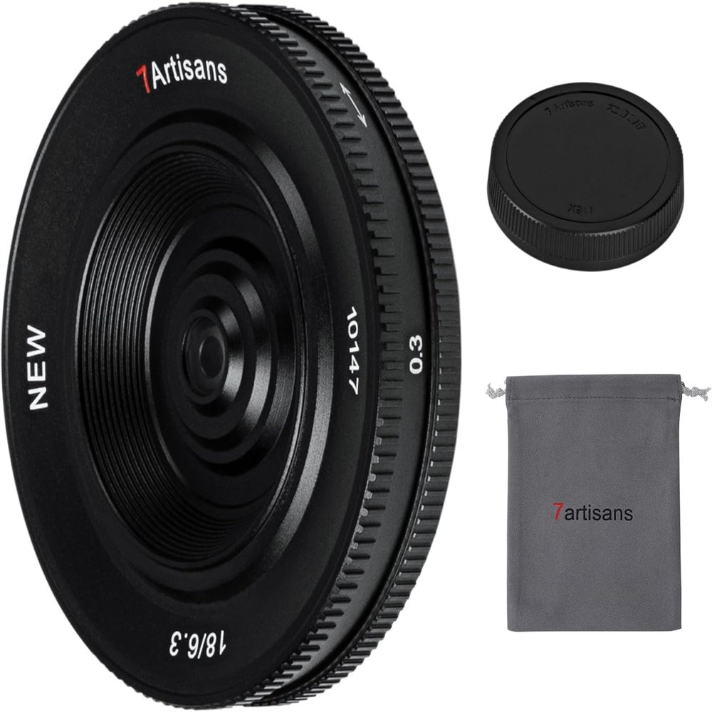 7artisans 18mm F6.3 Mark Ultra-Thin APS-C Prime Lens Fit for Fujifilm FX Compact Mirrorless Cameras for Fuji Xh2s XT4 XT3 XE4 Xs10 X-A10 X-A7 X-M2 X-T10 X-T2 X-T20 X-Pro1 X-Pro2 X- E1 X-E2