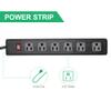 Vilobos Heavy Duty Metal Surge Protector Power Strip with Mounting Brackets,6 Feet Long Extension Cord 300 Joule Overload Protection for Home,Office,Hotel (2, 6 outlets) view 2
