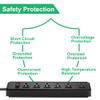 Vilobos Heavy Duty Metal Surge Protector Power Strip with Mounting Brackets,6 Feet Long Extension Cord 300 Joule Overload Protection for Home,Office,Hotel (2, 6 outlets) view 3