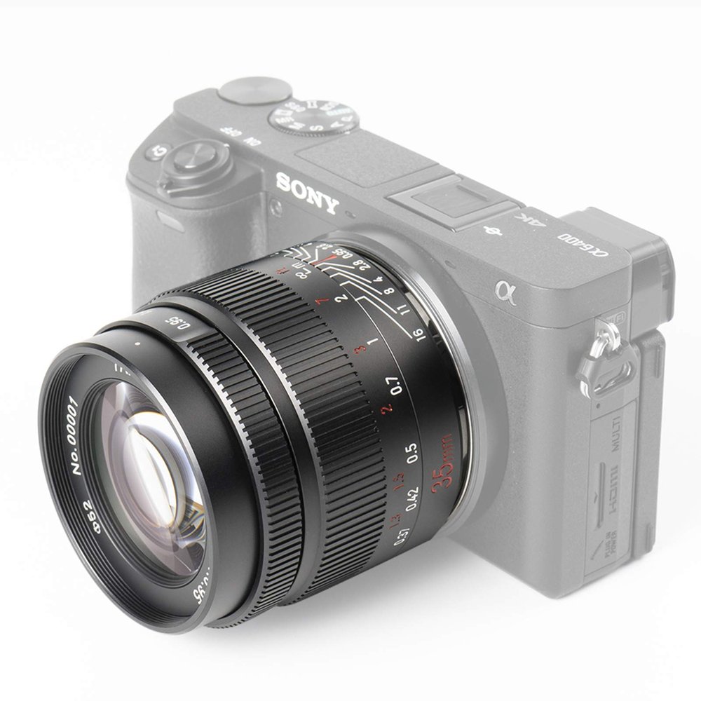 7artisans 35mm F0.95 Mirrorless Cameras Lens for Sony E, Large Aperture APS-C, Sony A7 A7II A7III(A7M3) A7R A7RIII A7S A7SIII A6000 A6300 A6400 A6500 NEX-3 NEX-3R NEX-5T