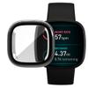 HANKN 2 Pack Screen Protector Case Compatible with Fitbit Versa 3 / Sense, Full Coverage Soft TPU Protective Cover Bumper (Black+Black) view 2
