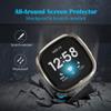 HANKN 2 Pack Screen Protector Case Compatible with Fitbit Versa 3 / Sense, Full Coverage Soft TPU Protective Cover Bumper (Black+Black) view 3