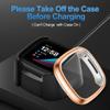 HANKN 2 Pack Screen Protector Case Compatible with Fitbit Versa 3 / Sense, Full Coverage Soft TPU Protective Cover Bumper (Black+Black) view 4