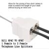 AIMIJIA 3Female Telephone Splitter Adapter Cable,Telephone Landline Cable Connector and Separator (RJ11 6P4C-3 Pack) view 2