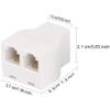 AIMIJIA 3Female Telephone Splitter Adapter Cable,Telephone Landline Cable Connector and Separator (RJ11 6P4C-3 Pack) view 4