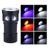 Zerodis IPX8 18000LM 500M Flashlight, Underwater Diving Lighting Lamp Light Handheld Video Photography Torch with Handle Bracket view 4