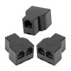 AIMIJIA 3Female Telephone Splitter Adapter Cable,Telephone Landline Cable Connector and Separator (RJ12 6P6C-3 Pack) view 1