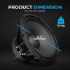 B&C Speakers 12MH36 12 inch Woofer Cone TWP Waterproof Both Sides Pro Audio Sound System Midbass LF Drivers 3-inch Copper Voice Coil 400 Wrms 800 Watts Peak 8 Ohm view 4