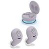 iHome Wireless Earbuds with Charging Case, Water Resistant Bluetooth Earphones with Microphone and Touch Control, Purple view 1