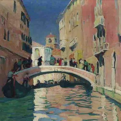Jane Peterson : Venetian Canal : c. 1920 : Archival Quality Art Print