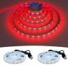 KXZM USB Red 620-625nm LED Strip 5V USB Powered 13.12ft/4M(2pcs x 6.6ft) view 1