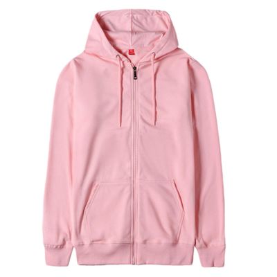 Andongnywell Women's Solid Color Slim Fit Casual Full-Zip Hooded Lightweight Long Sleeve Sweatshirt Cape (Pink,XX-Large)