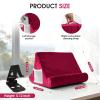Sttargxing Multi-Angle Tablet Stand with Soft Pad and Net Pocket - Universal Phone and Pad Holder for Lap, Knee, Sofa and Bed (Wine Red) view 3
