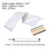 uxcell Flexible Flat Cable (A Type) and Flip Up to Mount Extend Adapter Kit, 30 Pin 1.0mm Pitch 200mm FFC for LCD TV Car Audio DVD Player Laptop view 2