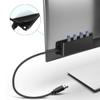 4-Port USB 3.0 Portable Desk Hub,Fixable USB Data Hub 3.0 with 3.3ft/100CM Cable for MacBook, Mac Pro/Mini, iMac, XPS, Surface Pro, Notebook PC, USB Flash Drives, Mobile HDD,Computer and More view 2
