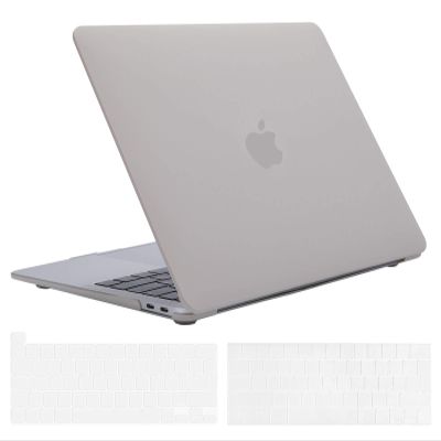 RICNUS MacBook Air 13 inch Case 2020 2019 2018 Release Model A2179 A1932 Ultra Thin Hard Shell with Touch ID & Matching Keyboard Cover Compatible for Newest MacBook Air13 inch. (Rock ash)