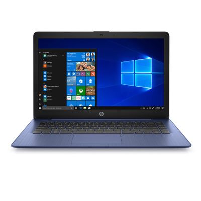 HP Stream 14" HD Laptop PC, Intel Celeron N4000, 4 GB RAM, 64 GB eMMC, Windows 10 S, Blue
