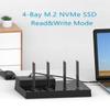 MAIWO 4 Bay M.2 NVME Docking Station, Tool-Free Type- C to NVME SSD Enclosure, Support Offline Clone duplicator and System Disk Clone Function (K3015P2) view 2