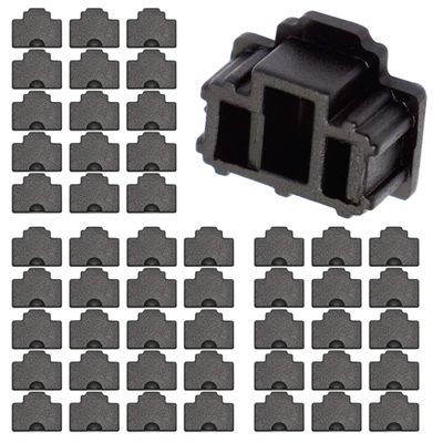 50PCS RJ45 Anti Dust Cover Cap Protector Protects Ethernet Hub Port by FENGQLONG (Black-Small)
