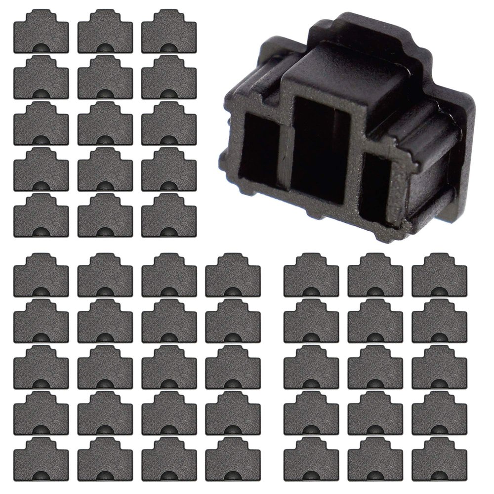 50PCS RJ45 Anti Dust Cover Cap Protector Protects Ethernet Hub Port by FENGQLONG (Black-Small)
