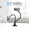 IDANCE LED Ring Light with Cell Phone Clip Stand Holder, 3.5", Grip Flexible Long Arm Gooseneck Bracket Mount Clamp with BT Wireless Remote Control for Desk, Bed, Compatible with iPhone and Smartphone view 3