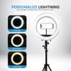 iDance LED Ring Light with Cell Phone Holder, 12", USB Powered with BT Wireless Remote Control and Foldable Adjustable Tripod Stand, Selfie, Makeup Ring Light with Universal iPad Mini Holder view 2
