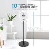 iDance LED MS1804 10-inch Ring Light with Cellphone Holder USB Powered with BT Remote Control Foldable Adjustable Tripod Stand Selfie Makeup Ring Light view 3
