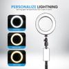 iDance LED Ring Light with Cell Phone Holder, 6", USB Powered with BT Wireless Remote Control and Foldable Adjustable Tripod Stand, Selfie, Makeup Ring Light view 2