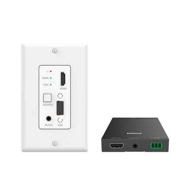 DigitaLinx DL-1H1V-WPKT-H2 HDMI and VGA 4K Auto Switching Wall Plate Extender Set
