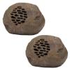 Alpine Corporation 9" Tall Solar Bluetooth Rock Speaker, Weather-Resistant High Fidelity Outdoor Audio System with 50 Foot Range, Brown - Set of 2 view 1