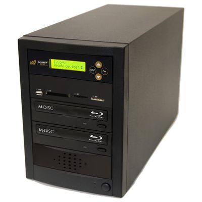 Acumen Disc 1 to 1 Multimedia to Blu-Ray Backup Duplicator - CF SD MS USB Flash Media Memory Card to BD-R DVD CD & Multiple Disc to Discs Copier (Standalone Audio Video Copy Tower, Duplication Device)