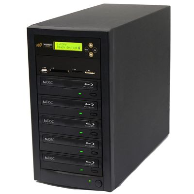 Acumen Disc 1 to 4 Multimedia to Blu-Ray Backup Duplicator - CF SD MS USB Flash Media Memory Card to BD-R DVD CD & Multiple Disc to Discs Copier (Standalone Audio Video Copy Tower, Duplication Device)